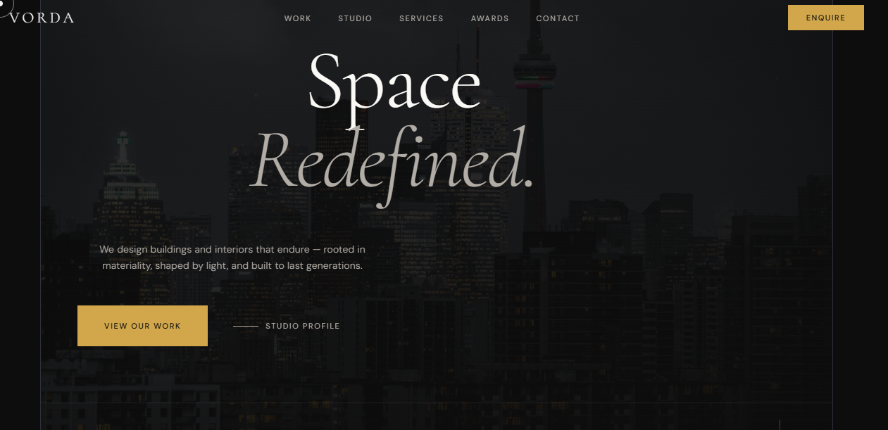 Preview of Vorda portal design